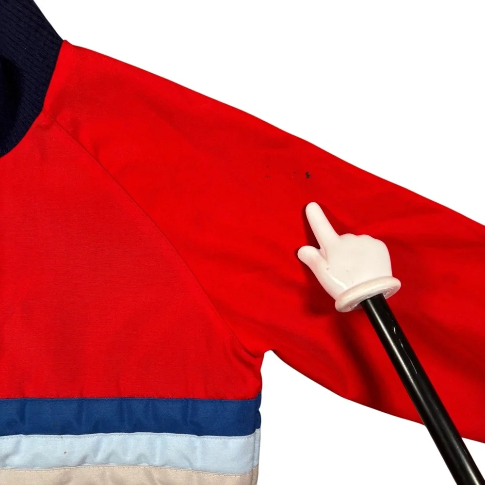 VTG kids Ski snow Wear Red 1/4 Zip Pullover Jacket Sz S 7/8‎ 90s 80s Korea Made